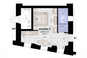 Double studio with kitchenette